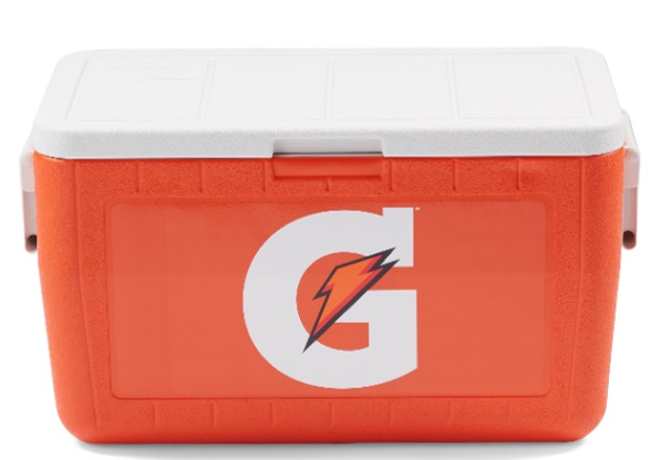 GATORADE COOLER, 48 QUART CAPACITY, ORANGE CHEST - Coolers